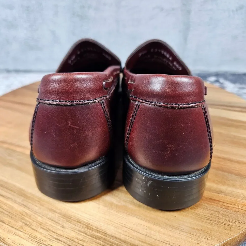 GH Bass Weejuns Marietta II Shoes Womens 7W Brown Leather Tassel Loafers Slip On